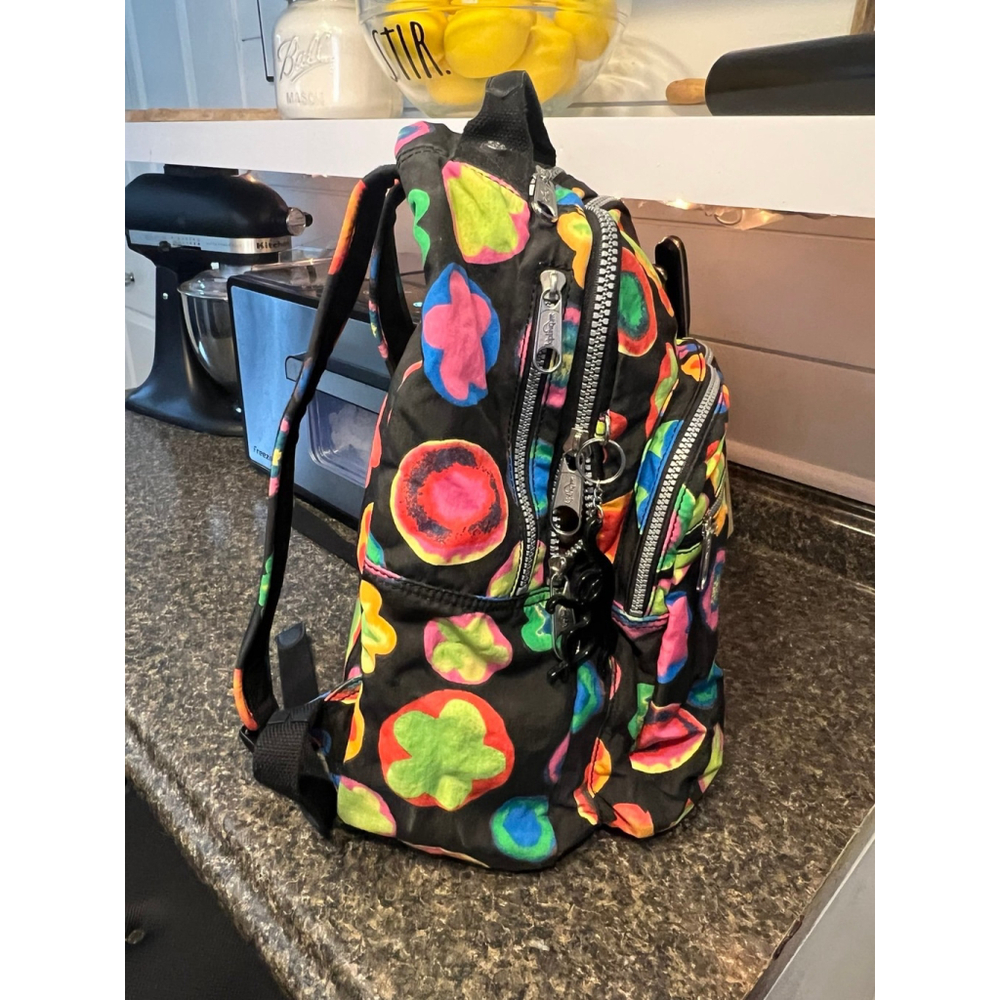 Rare Kipling Funky Flower Backpack - Picture 4 of 10